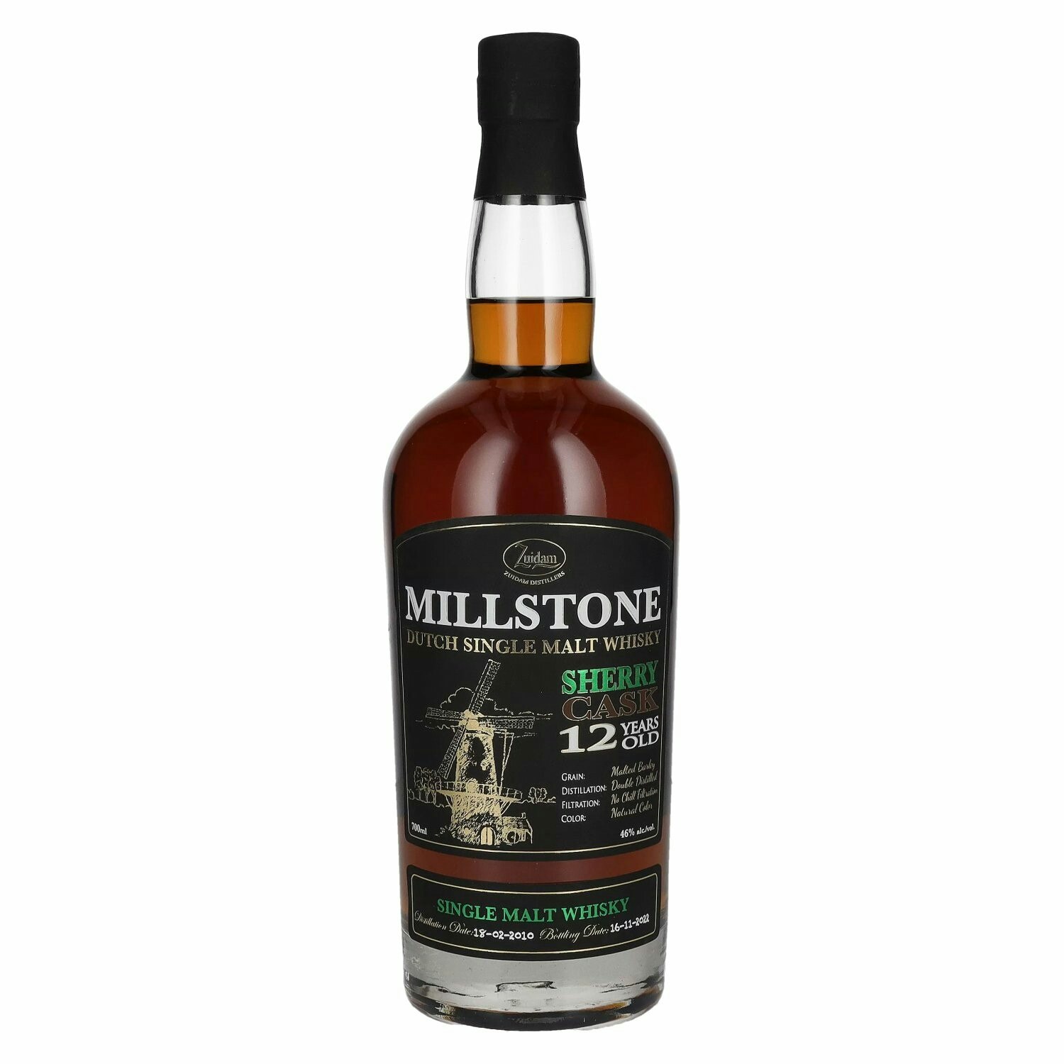 Millstone 12 Years Old Dutch Single Malt Whisky Sherry Cask 46% Vol. 0,7l