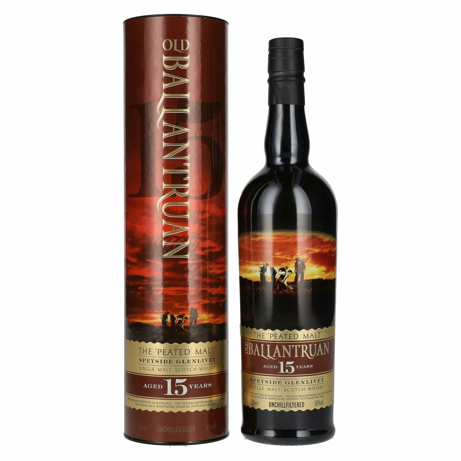 Old Ballantruan 15 Years Old THE PEATED MALT 50% Vol. 0,7l in Giftbox