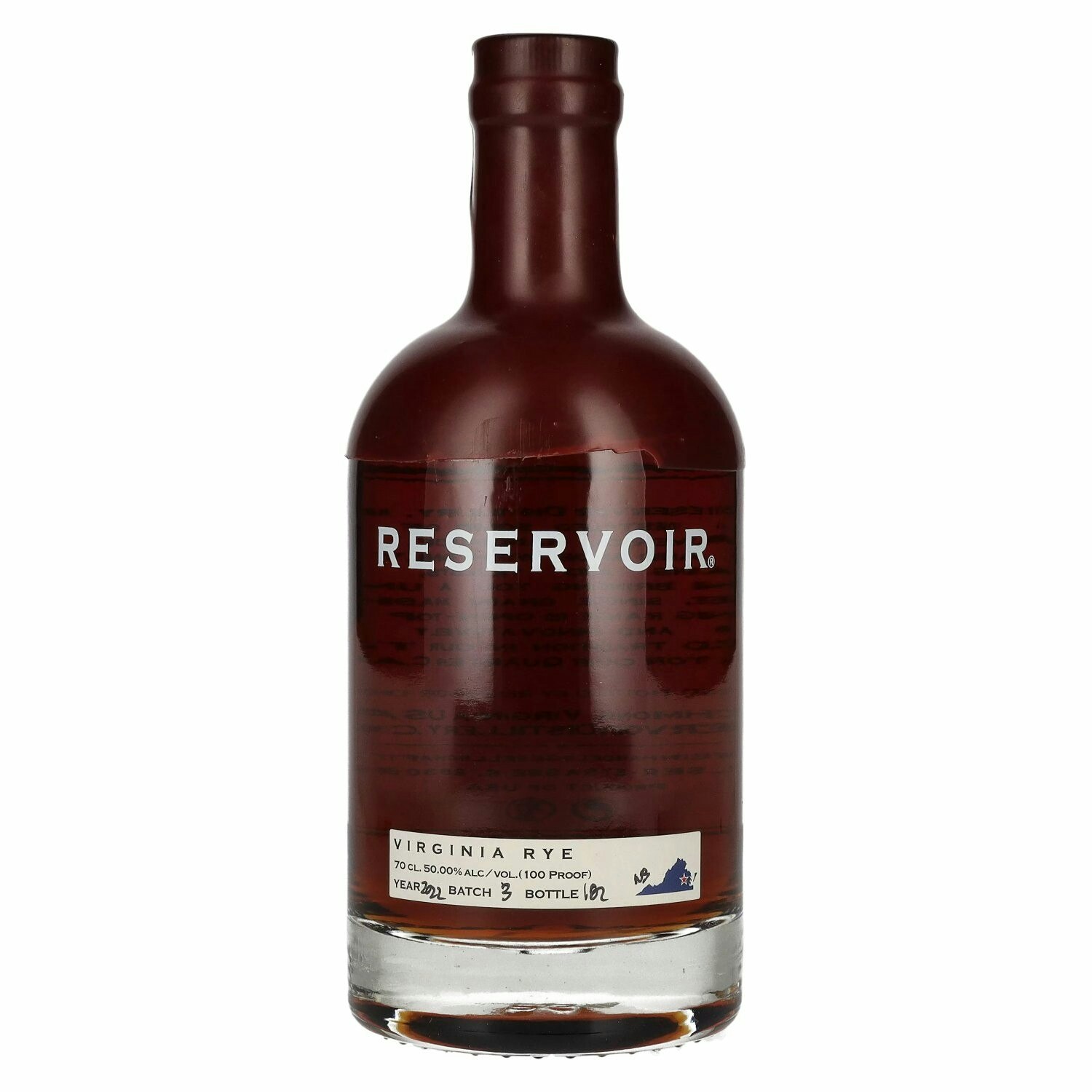Reservoir Virginia Rye Whiskey Batch 3 Year 2022 50% Vol. 0,7l