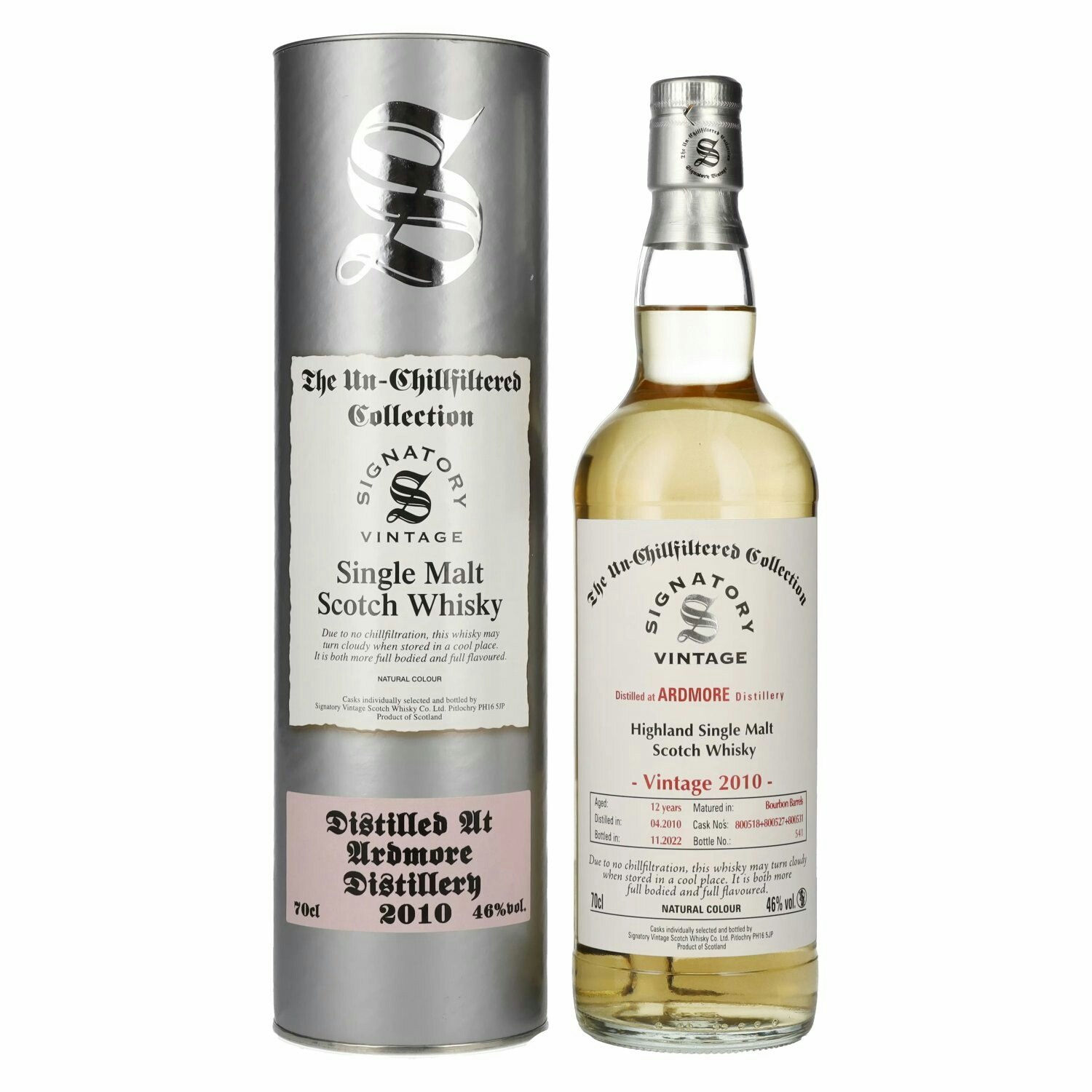 Signatory Vintage ARDMORE 12 Years Old The Un-Chillfiltered 2010 46% Vol. 0,7l in Giftbox