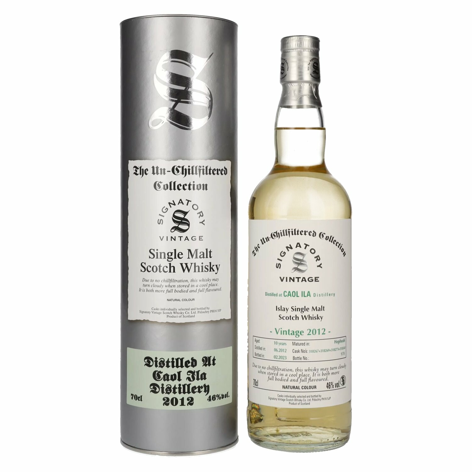 Signatory Vintage CAOL ILA 10 Years Old The Un-Chillfiltered Vintage 2012 46% Vol. 0,7l in Giftbox