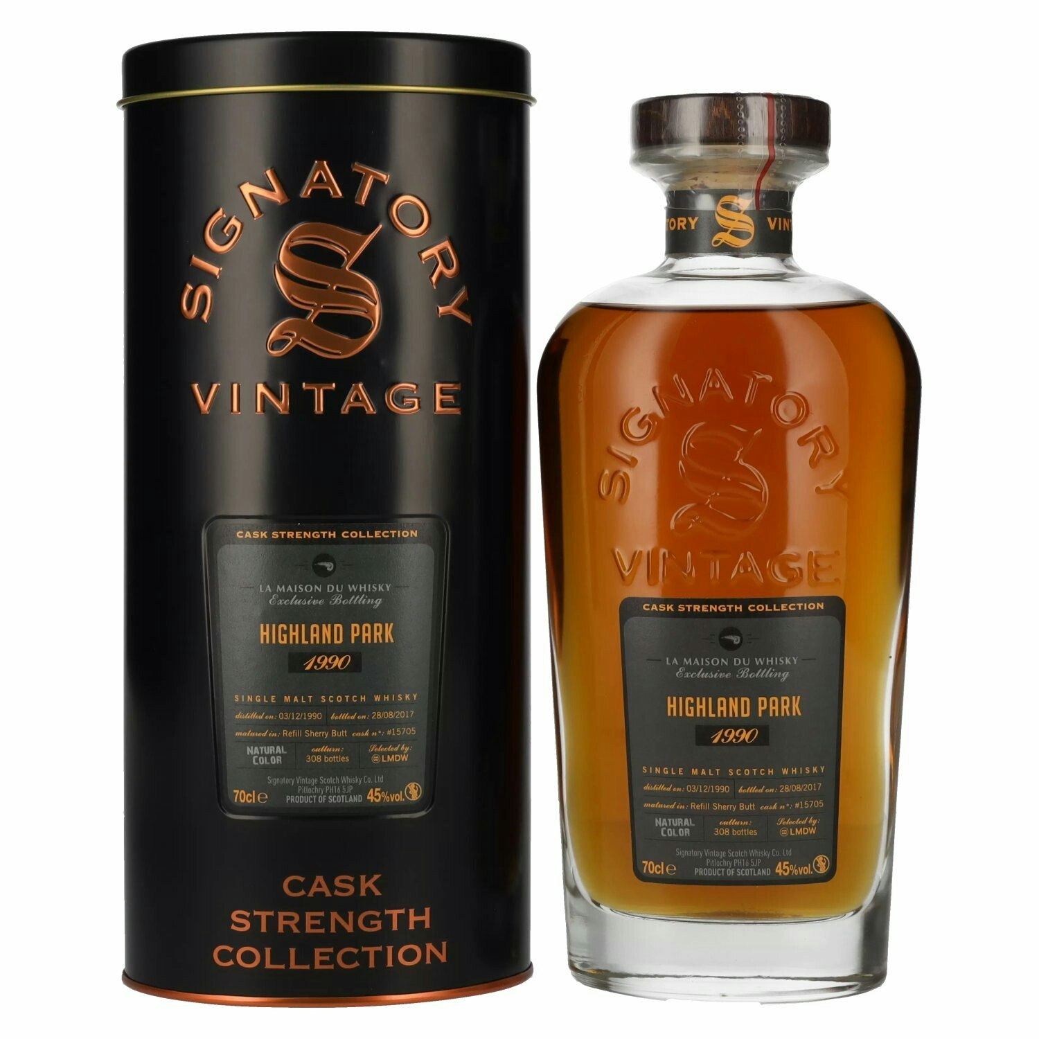 Signatory Vintage HIGHLAND PARK 26 Years Old Cask Strength 1990 45% Vol. 0,7l in Tinbox