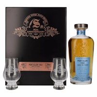 Signatory Vintage PORT ELLEN 35 Years Old 30th ANNIVERSARY 1982 55,1% Vol. 0,7l in Holzkiste with 2 glasses