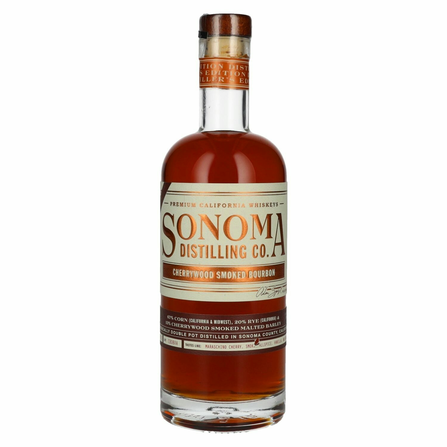 Sonoma Distilling Co. CHERRYWOOD SMOKED BOURBON Whiskey 47,8% Vol. 0,7l
