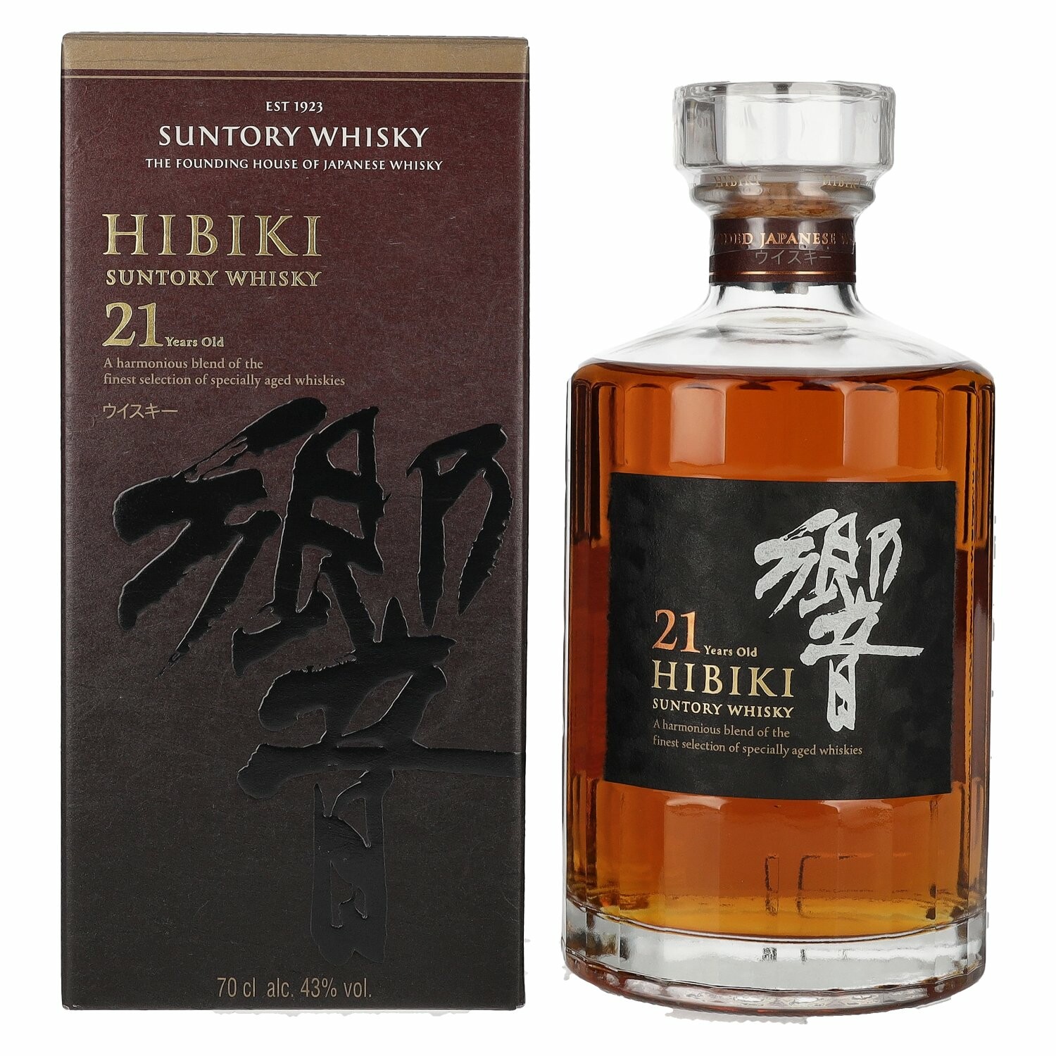 Suntory Hibiki 21 Years Old Blended Japanese Whisky 43% Vol. 0,7l in Giftbox