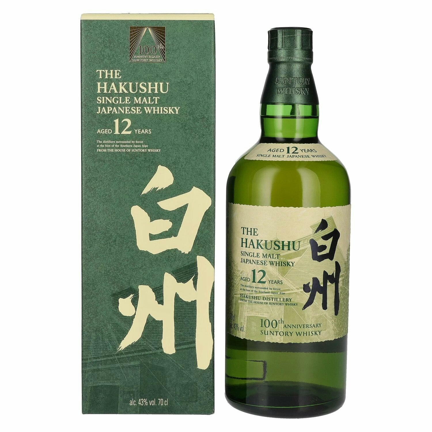 Suntory The Hakushu 12 Years Old 100th Anniversary Single Malt 43% Vol. 0,7l in Giftbox