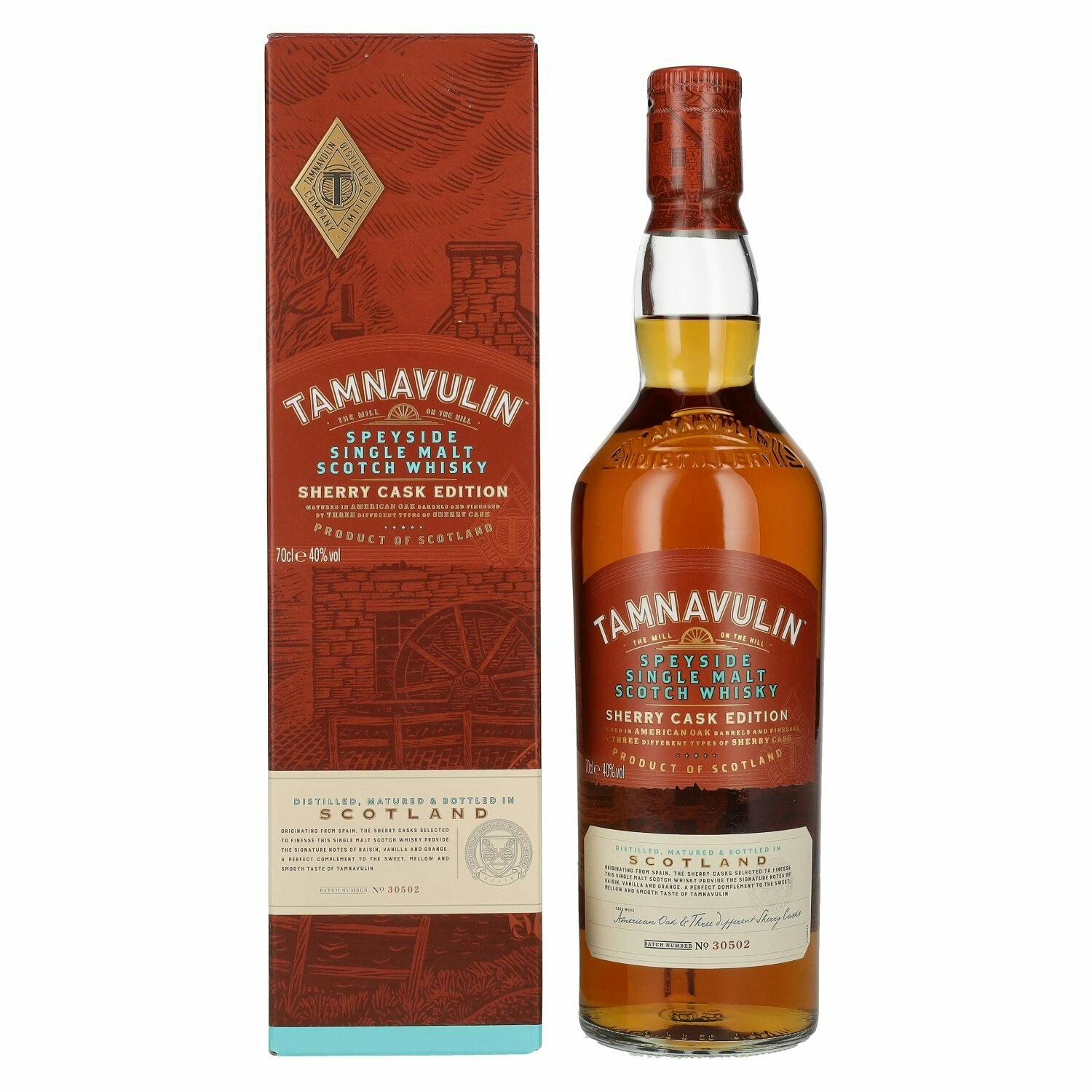 Tamnavulin SHERRY CASK Speyside Single Malt Scotch Whisky 40% Vol. 0,7l in Giftbox