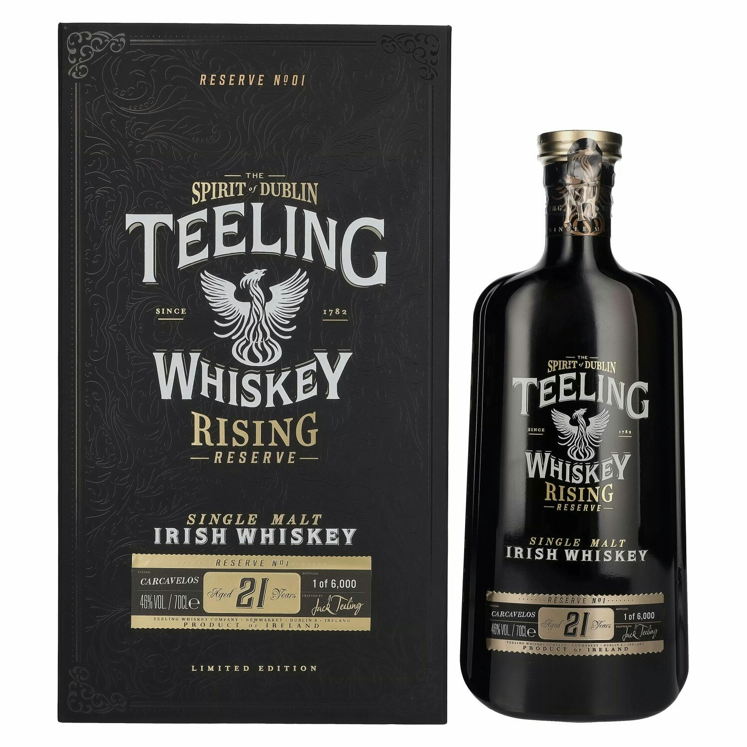 Teeling Whiskey 21 Years Old Single Malt RISING RESERVE No. 1 46% Vol. 0,7l in Giftbox
