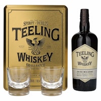 Teeling Whiskey SMALL BATCH Irish Whiskey Rum Cask 46% Vol. 0,7l in Tinbox with 2 glasses