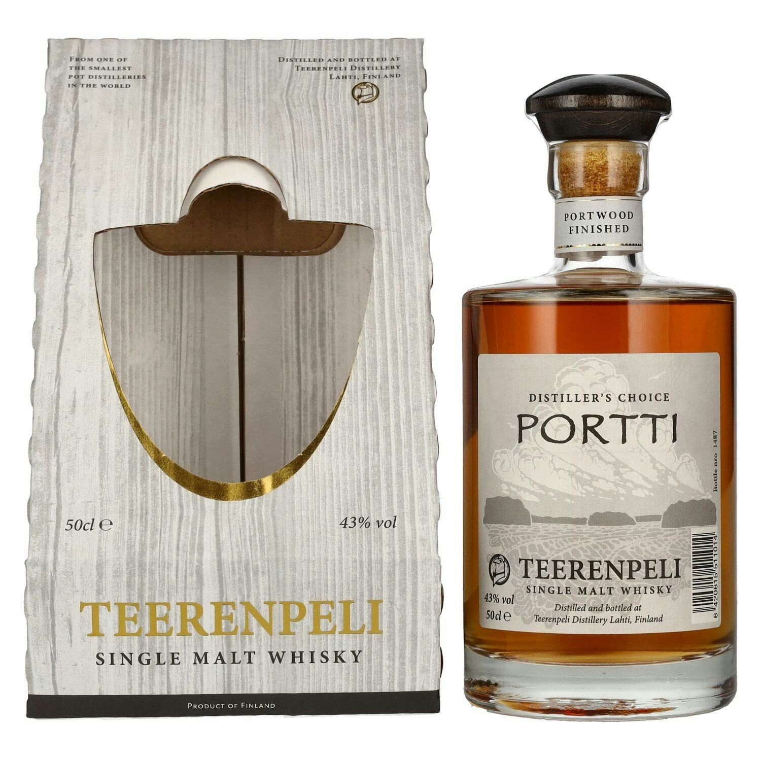 Teerenpeli PORTTI Distiller's Choice Single Malt Whisky Portwood Finished 43% Vol. 0,5l in Giftbox