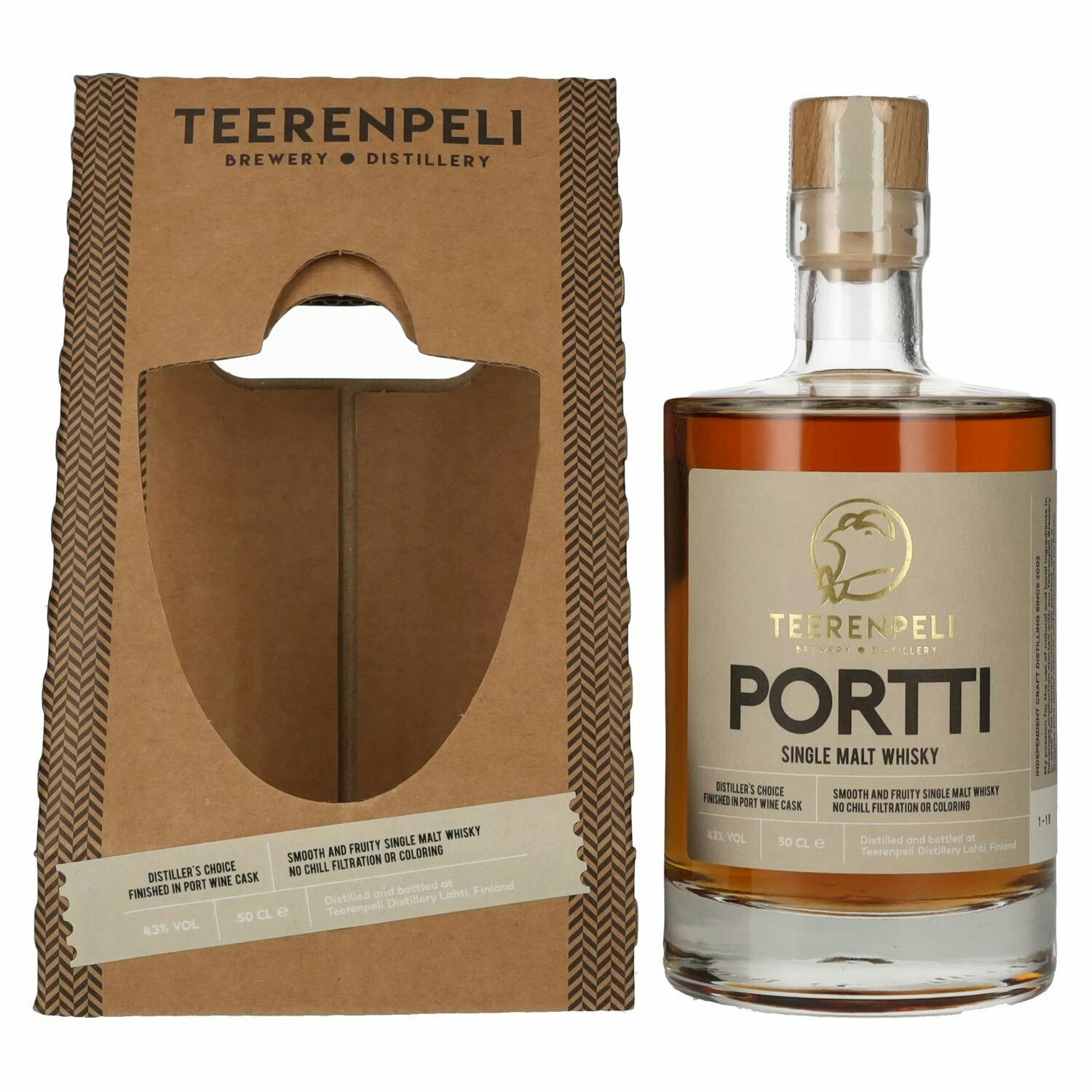 Teerenpeli PORTTI Distiller's Choice Single Malt Whisky Portwood Finished 43% Vol. 0,5l in Giftbox