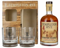 Templeton Rye 4 Years Old Signature Reserve Straigth Rye Whiskey 40% Vol. 0,7l in Giftbox with 2 glasses