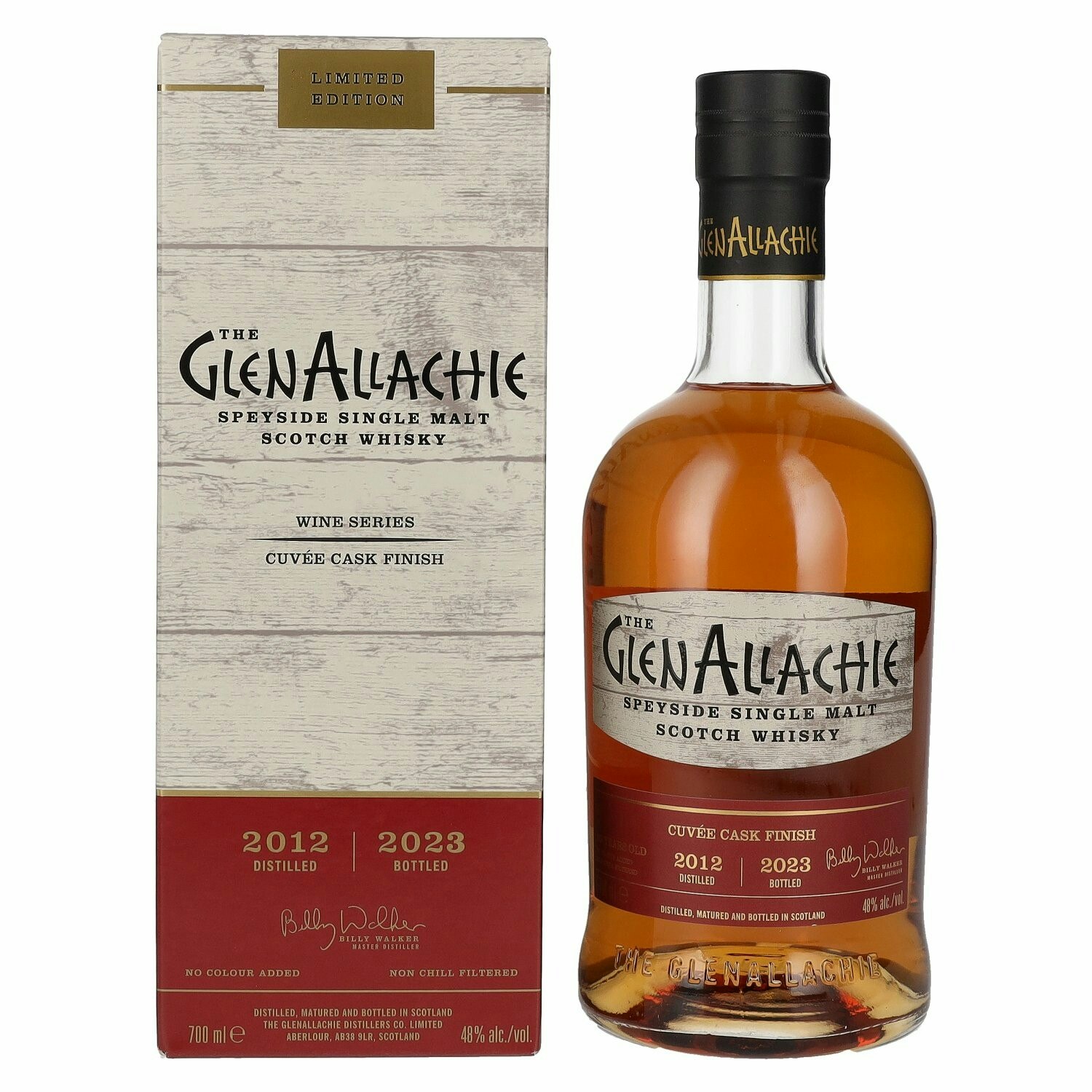 The GlenAllachie 10 Years Old Wine Cuvée Cask Finish 2012 48% Vol. 0,7l in Giftbox