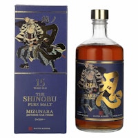 The Shinobu Pure Malt 15 Years Old Whisky MIZUNARA Japanese Oak Finish 43% Vol. 0,7l in Giftbox