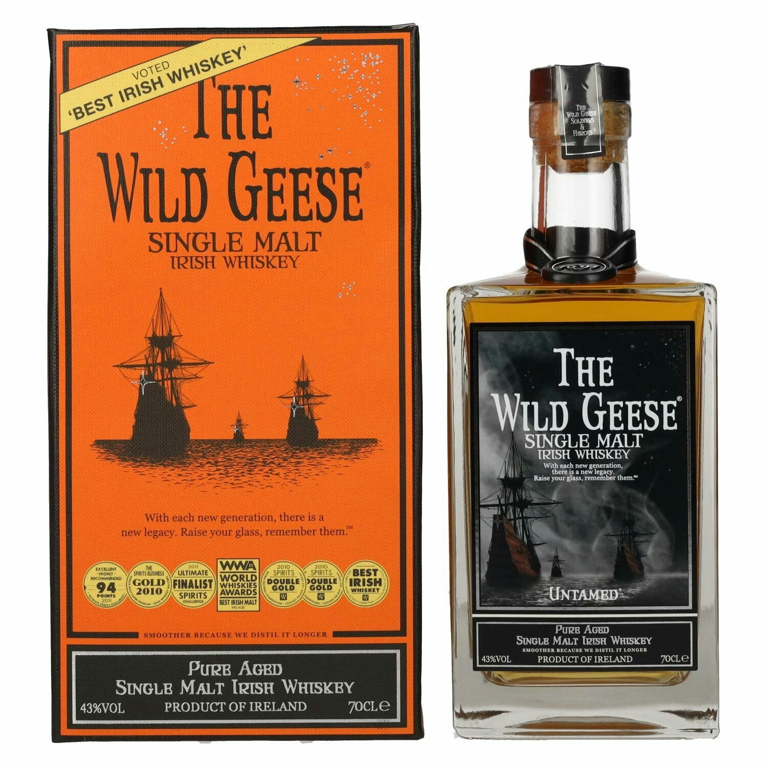 The Wild Geese Single Malt Untamed 43% Vol. 0,7l in Giftbox
