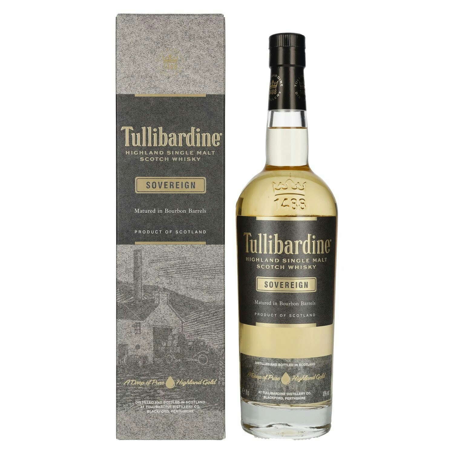 Tullibardine SOVEREIGN Highland Single Malt Scotch Whisky 43% Vol. 0,7l in Giftbox