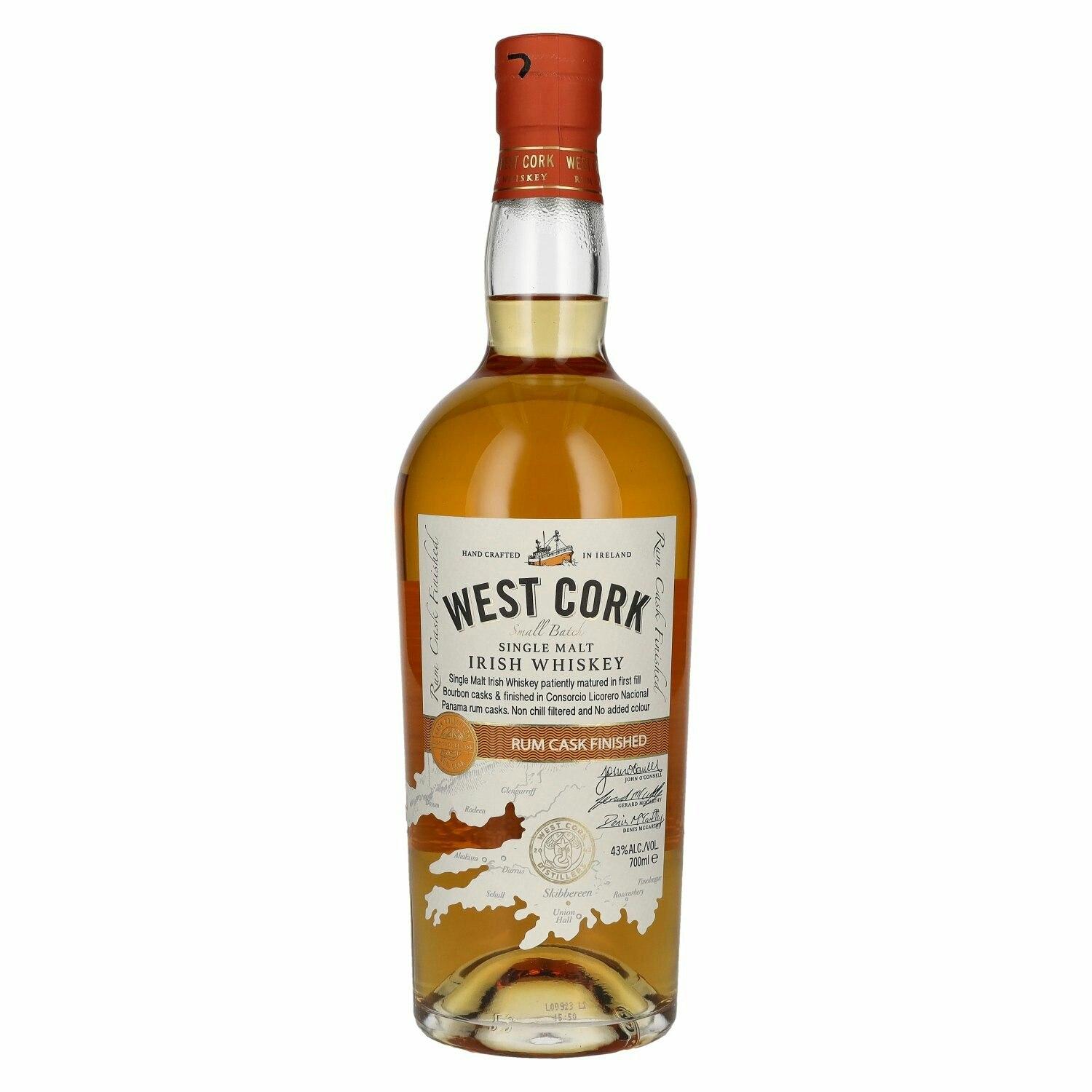 West Cork 12 Years Old Irish Whiskey Rum Cask Finish Limited Release 43% Vol. 0,7l