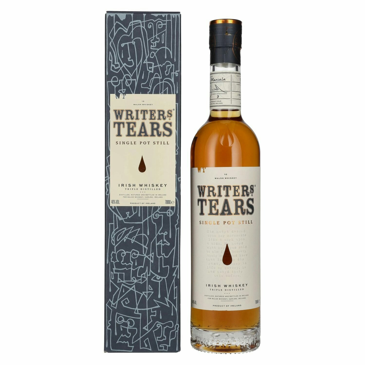Writer's Tears Single Pot Still Irish Whiskey 46% Vol. 0,7l in Giftbox