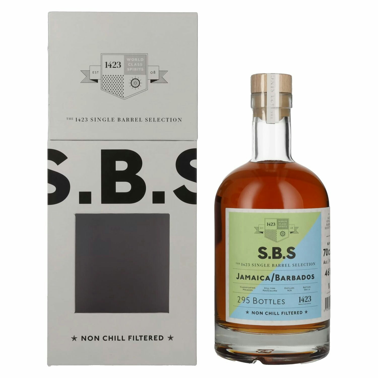 1423 S.B.S JAMAICA / BARBADOS 46% Vol. 0,7l in Giftbox