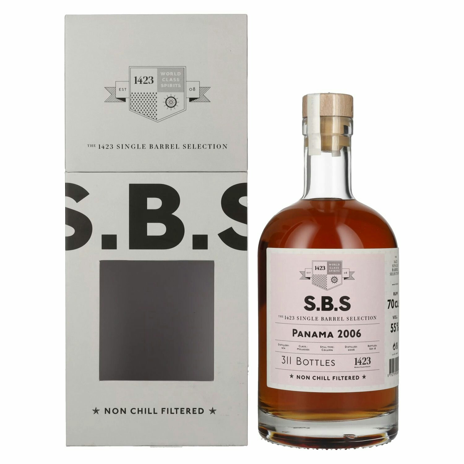 1423 S.B.S PANAMA Single Barrel Selection 2006 55% Vol. 0,7l in Giftbox