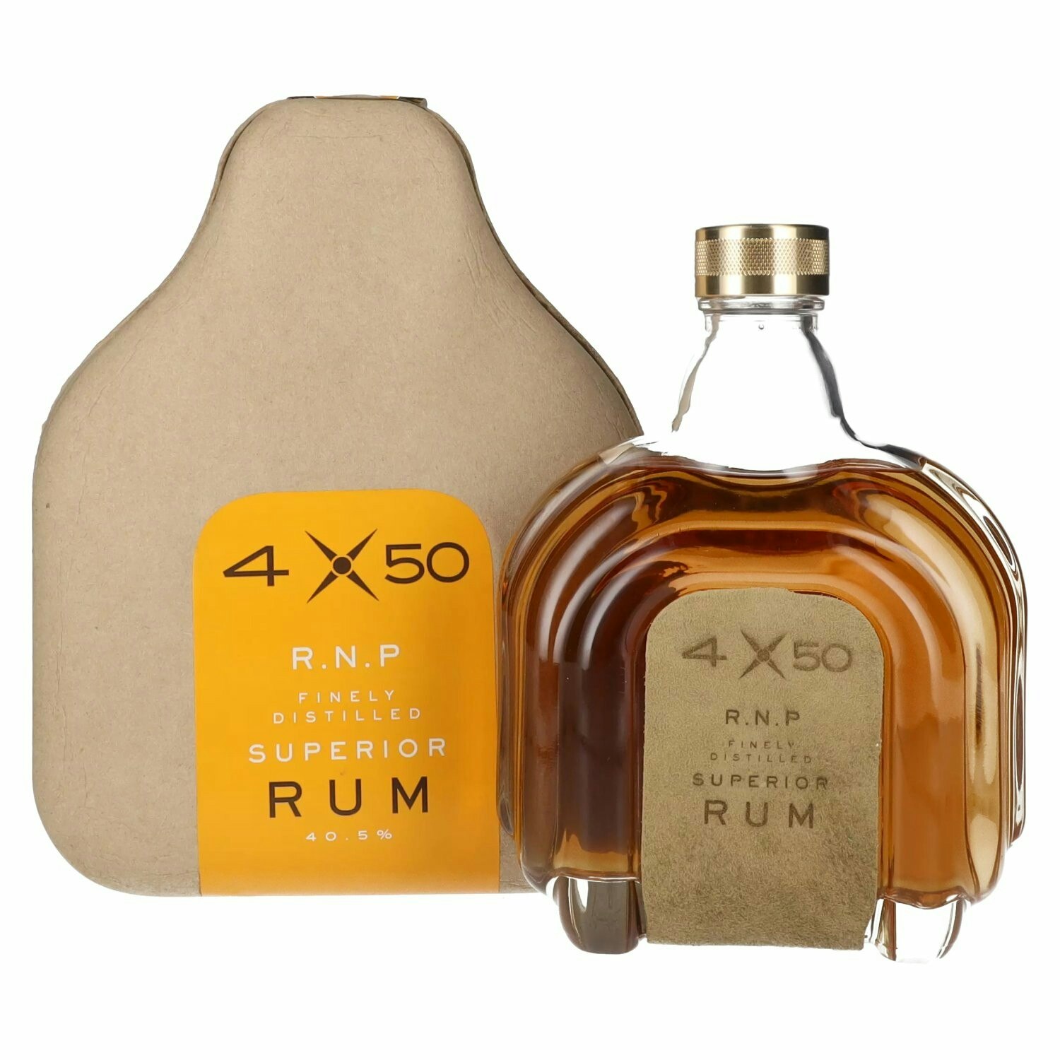 4X50 R.N.P. Finely Distilled Superior Rum 40,5% Vol. 0,7l in Giftbox