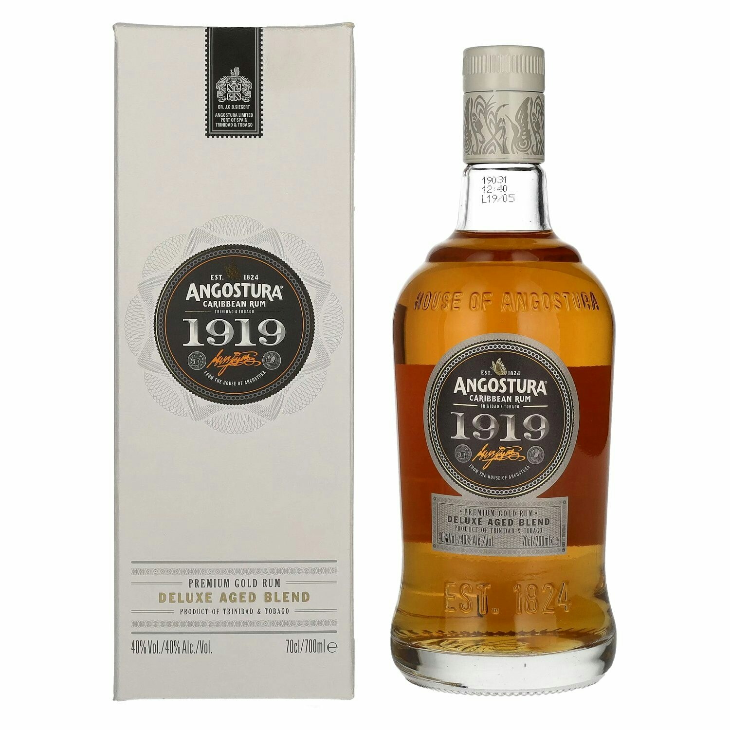 Angostura 1919 Premium Gold Rum Deluxe Aged Blend 40% Vol. 0,7l in Giftbox