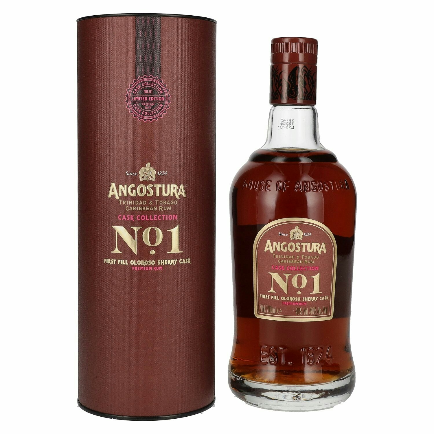 Angostura No. 1 CASK COLLECTION First Fill Oloroso Sherry Cask Premium Rum 40% Vol. 0,7l in Giftbox