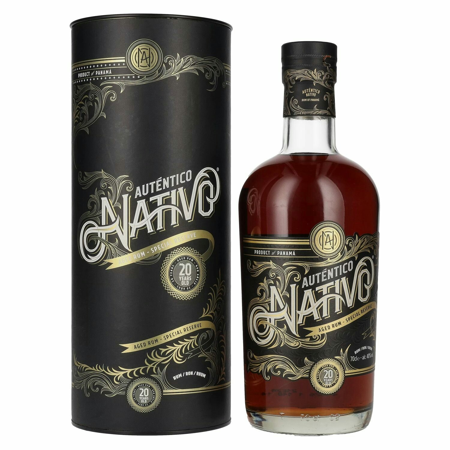 Auténtico Nativo 20 Years Old Special Reserve Rum 40% Vol. 0,7l in Giftbox