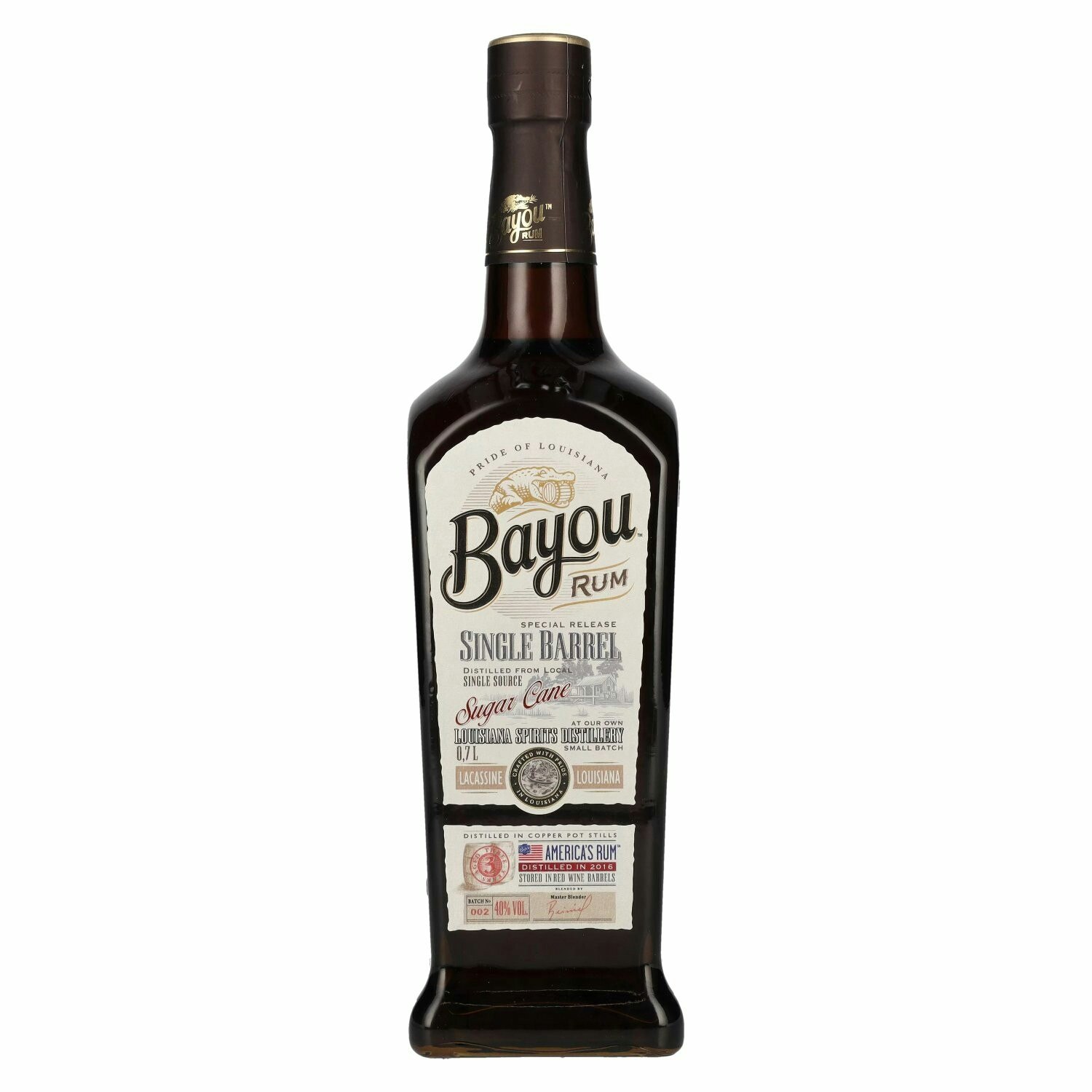 Bayou SINGLE BARREL Rum Special Release Batch No. 2 40% Vol. 0,7l