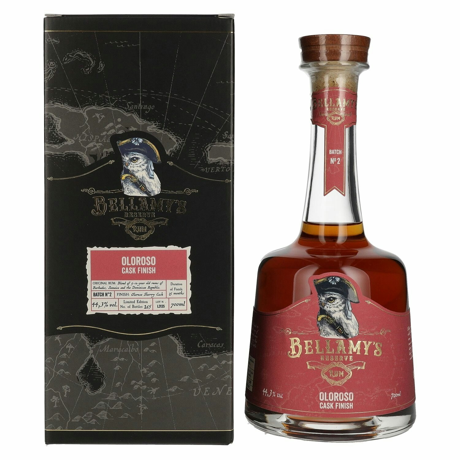 Bellamy's Reserve Rum OLOROSO CASK FINISH 44,3% Vol. 0,7l in Giftbox