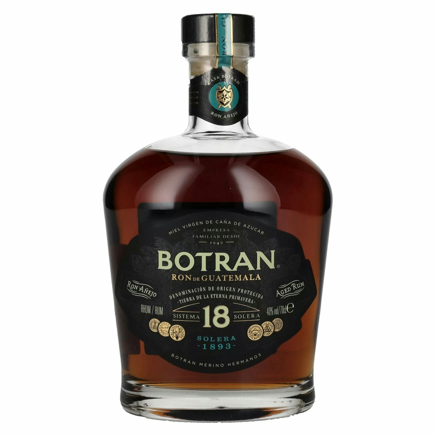 Botran Ron Añejo 18 Sistema Solera 1893 40% Vol. 0,7l