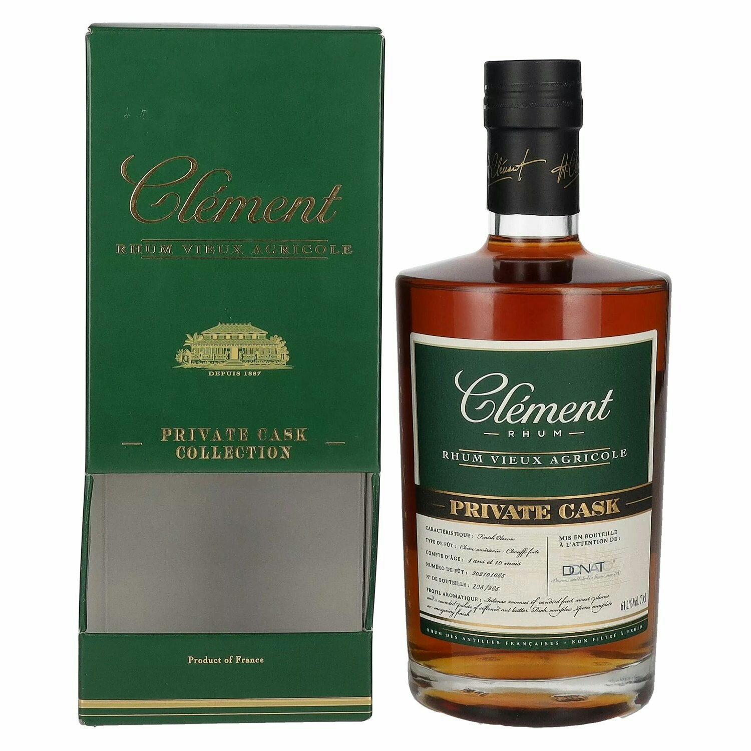 Clément Rhum Vieux Agricole PRIVATE CASK Oloroso 2017 61,1% Vol. 0,7l in Giftbox