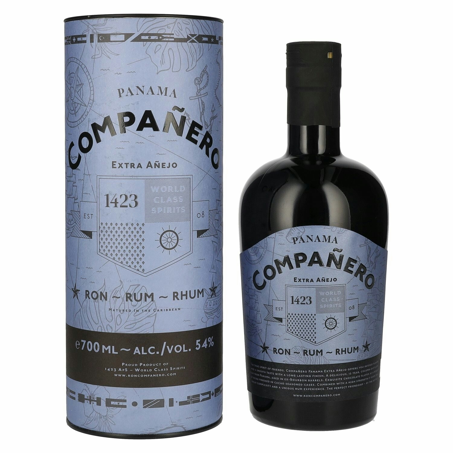 Compañero PANAMA Extra Añejo Rum 54% Vol. 0,7l in Giftbox