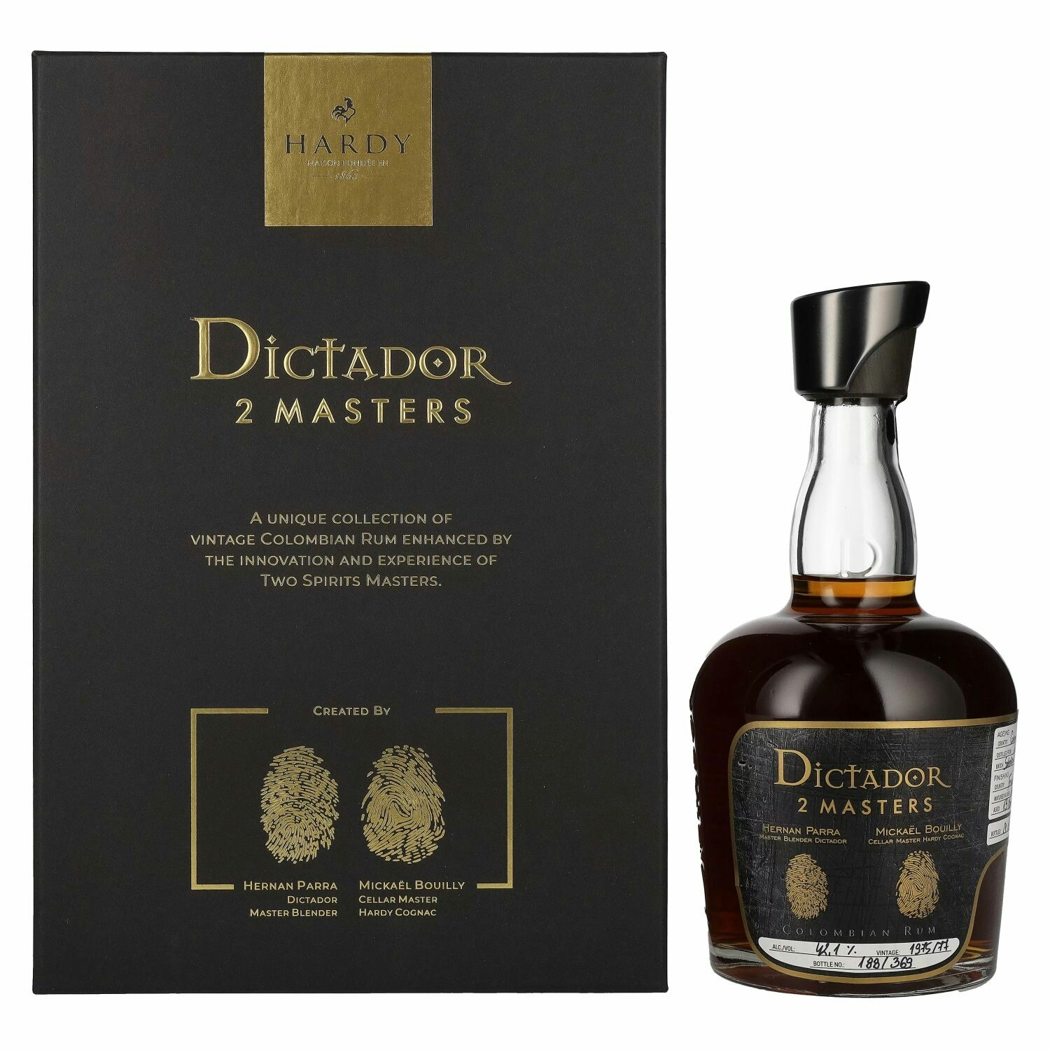 Dictador 2 MASTERS 1975/77 40-42 Years Old Hardy Finish 2nd Release 42,1% Vol. 0,7l in Giftbox