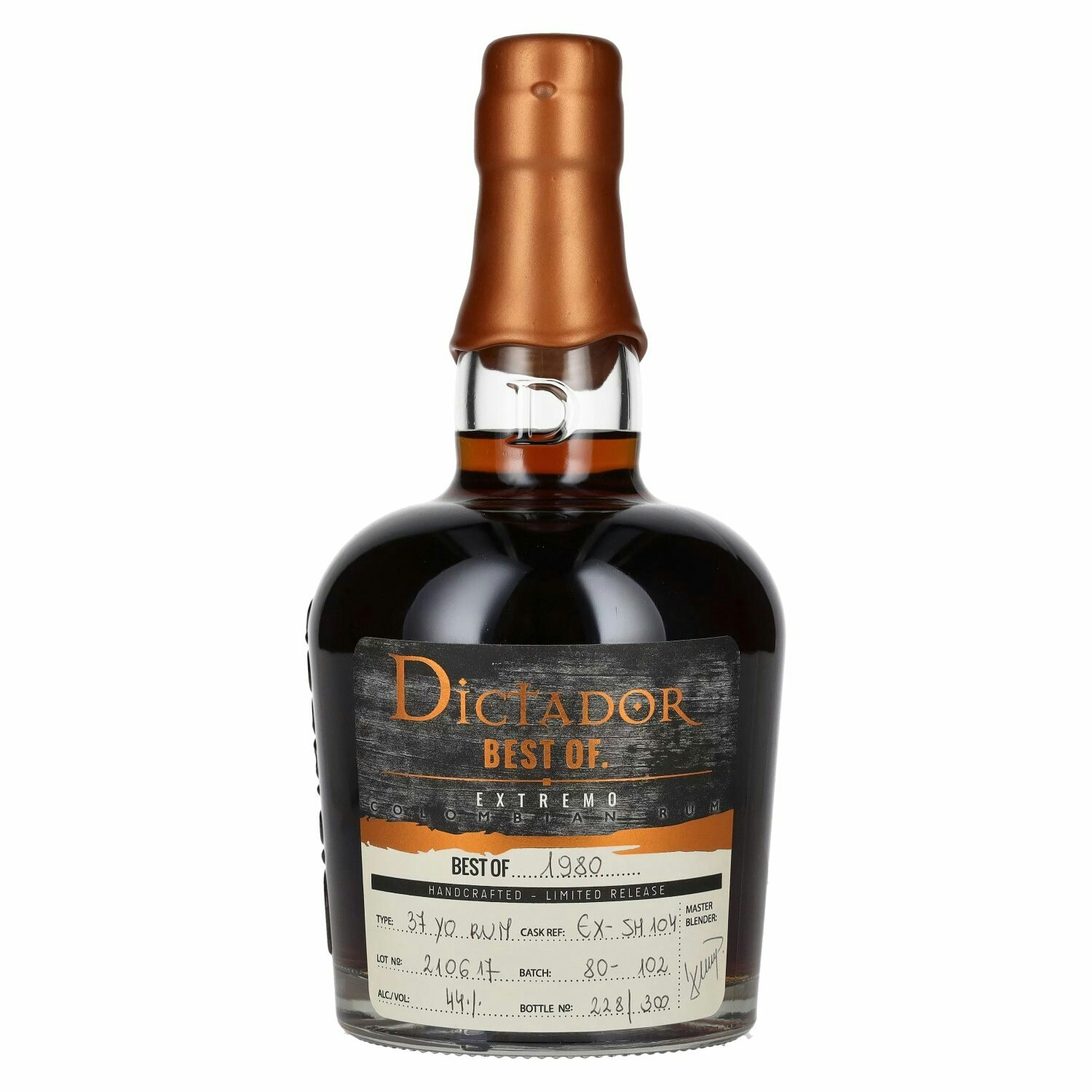 Dictador BEST OF 1980 EXTREMO Rum 37YO/210617/EX-SH104 44% Vol. 0,7l