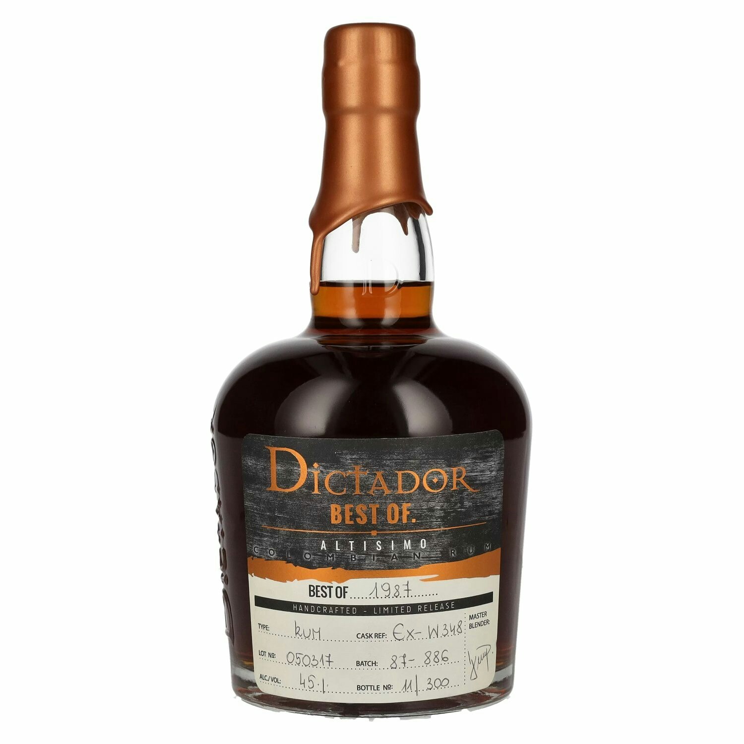 Dictador BEST OF 1987 ALTISIMO Colombian Rum 30YO/050317/EX-W348 45% Vol. 0,7l