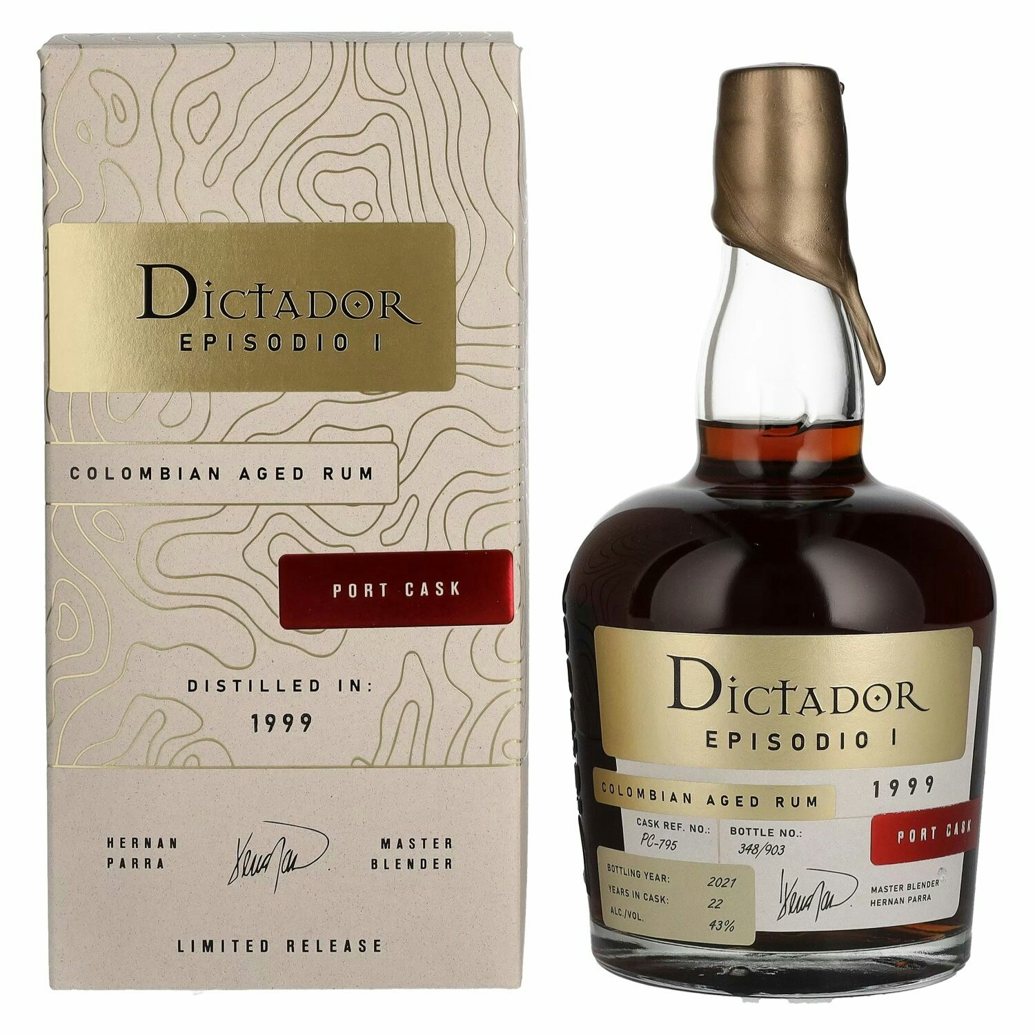 Dictador EPISODIO I 22 Years Old PORT CASK Rum 1999 43% Vol. 0,7l in Giftbox