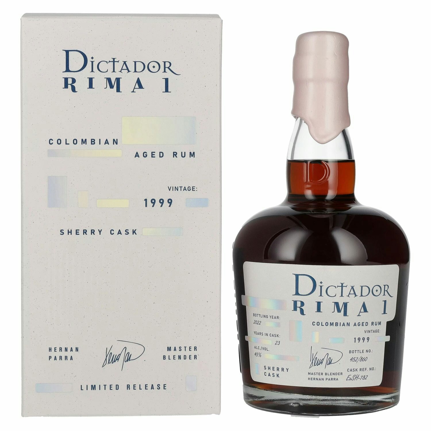 Dictador RIMA 1 23 Years Old SHERRY Cask Vintage 1999 45% Vol. 0,7l in Giftbox