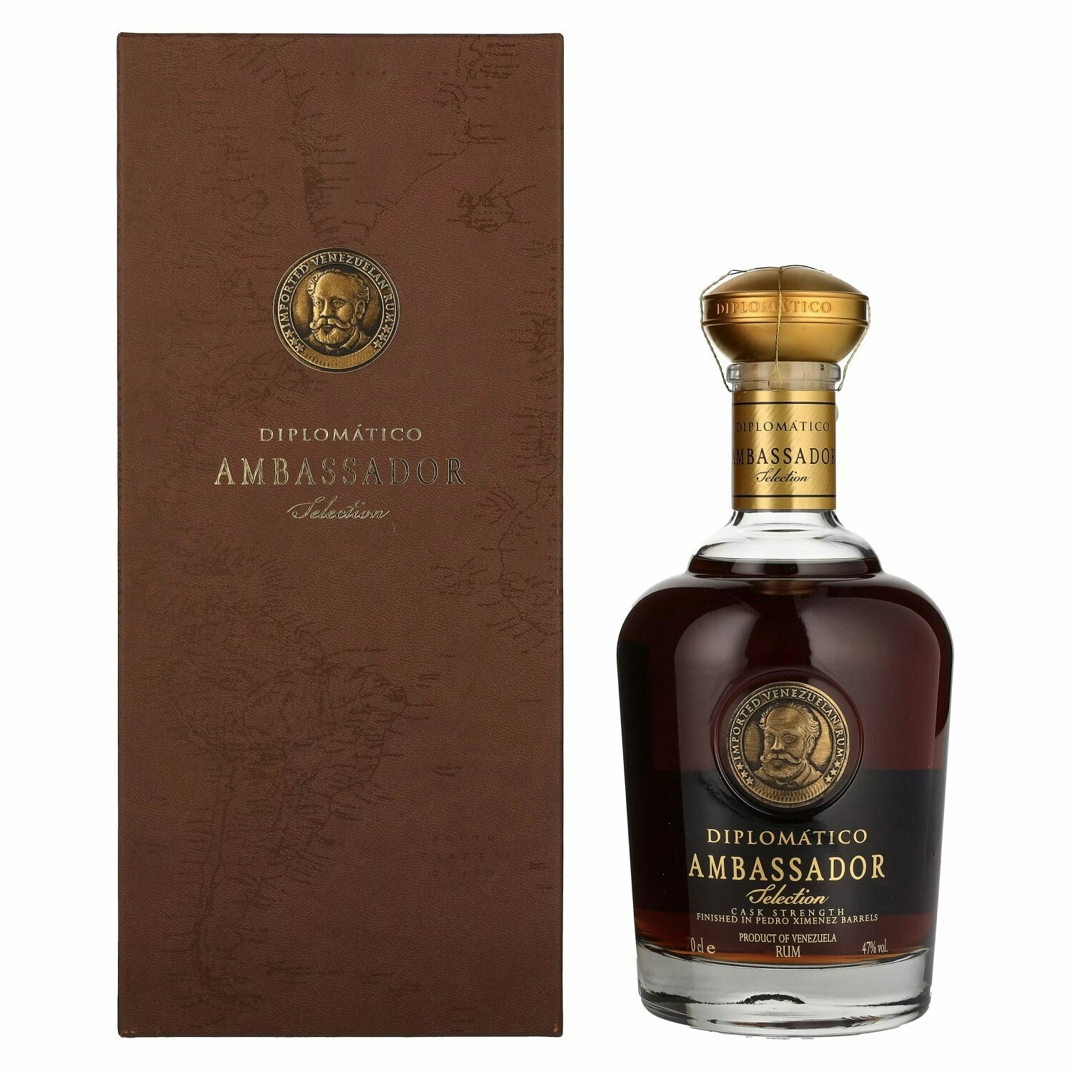 Diplomático AMBASSADOR Selection Cask Strength 47% Vol. 0,7l in Giftbox with Lederoptik