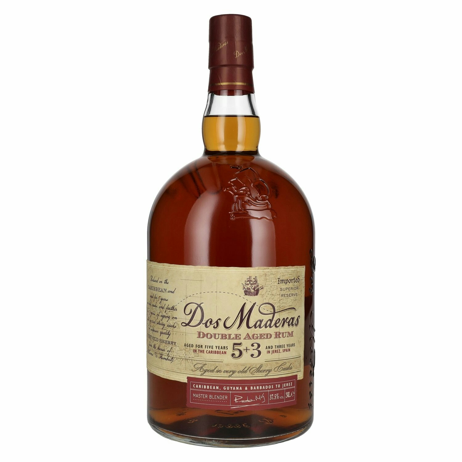 Dos Maderas 5+3 Years Old Ron Añejo 37,5% Vol. 3l