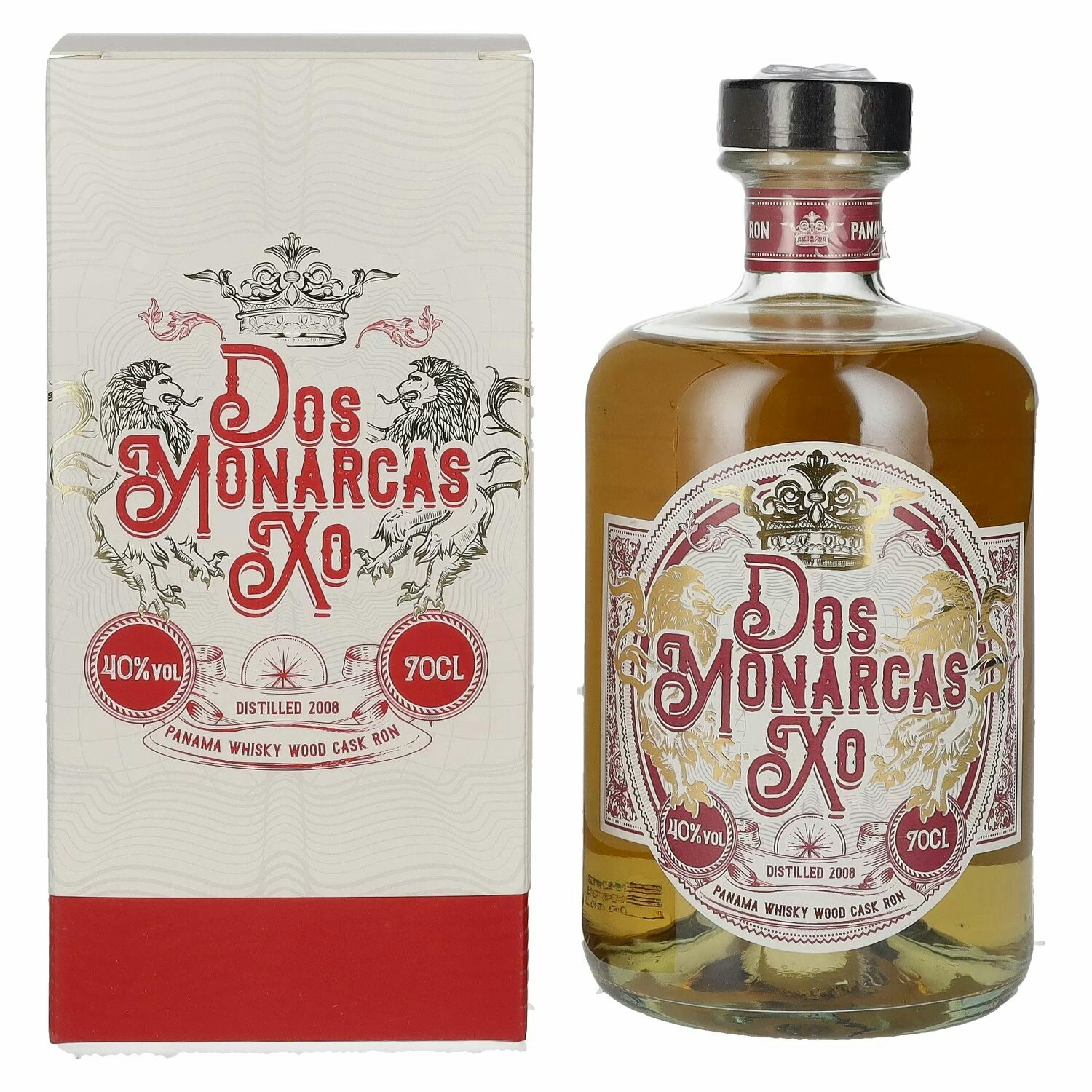 Dos Monarcas XO Panama Whisky Wood Cask Finish Ron 40% Vol. 0,7l in Giftbox