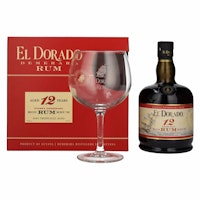 El Dorado 12 Years Old Finest Demerara Rum 40% Vol. 0,7l in Giftbox with glass