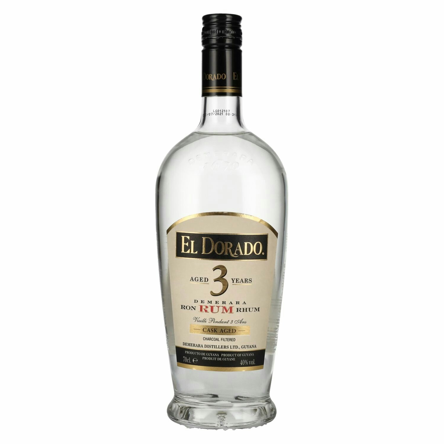 El Dorado 3 Years Old Cask Aged Demerara Rum 40% Vol. 0,7l