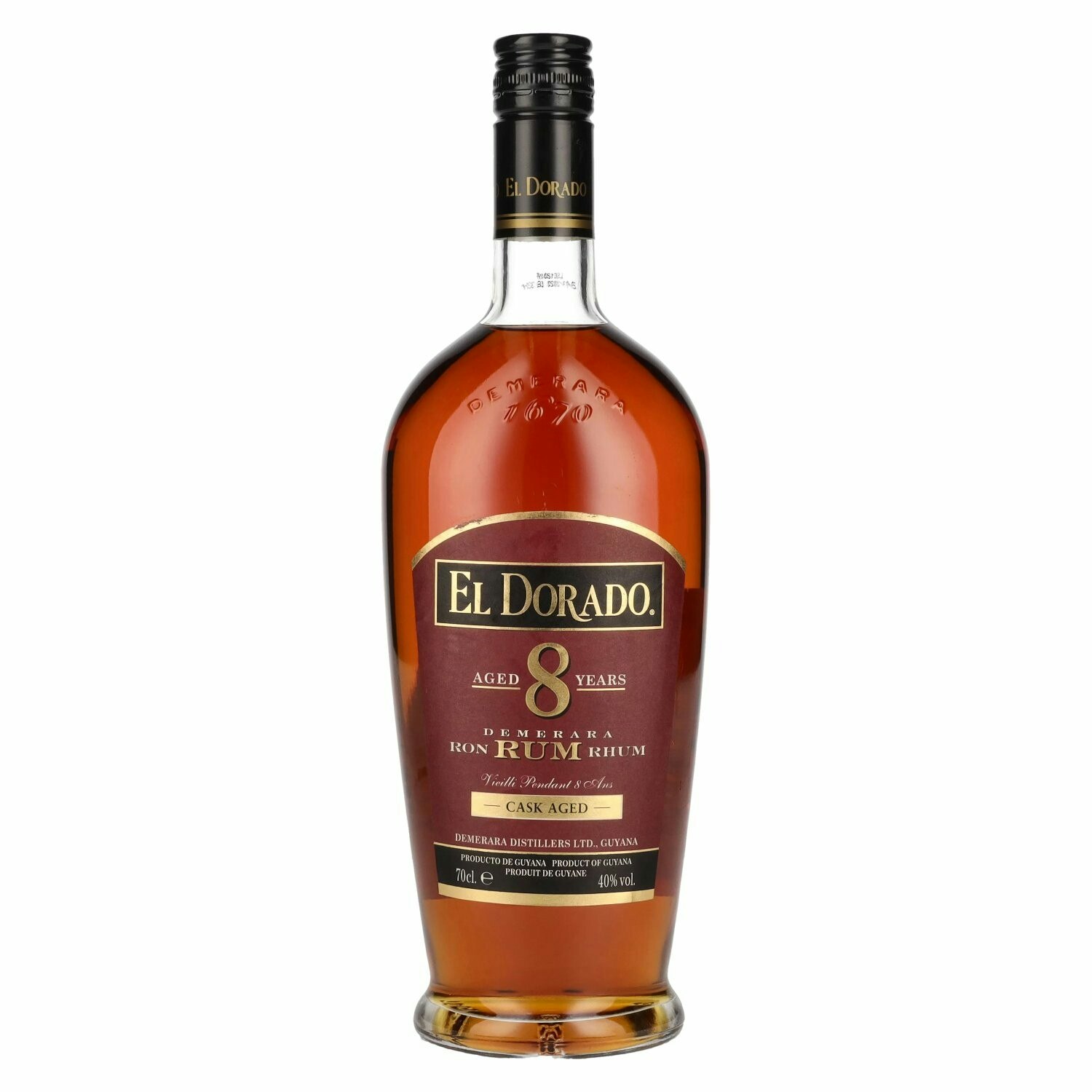 El Dorado 8 Years Old Cask Aged Demerara Rum 40% Vol. 0,7l