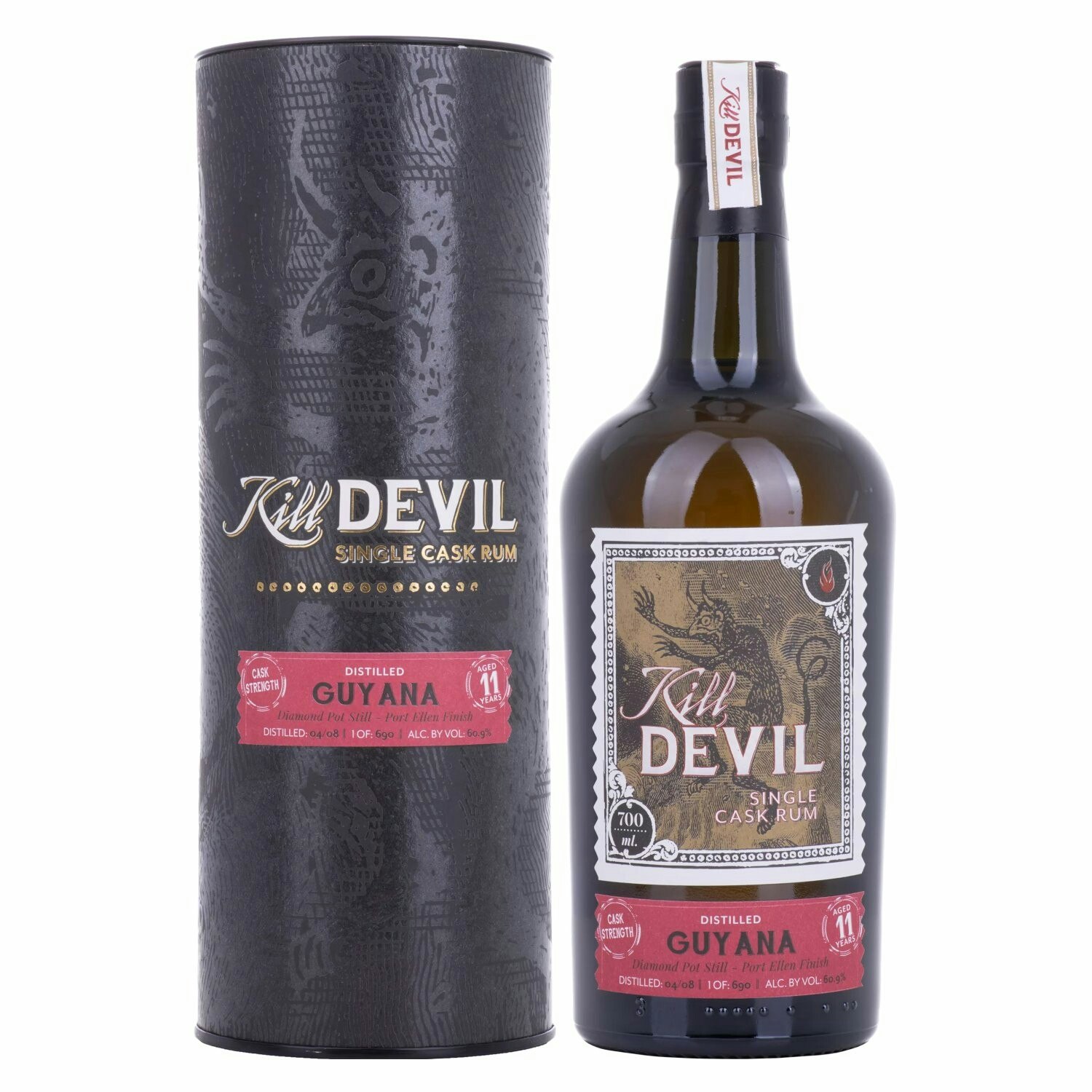 Hunter Laing Kill Devil Guyana 11 Years Old Single Cask Rum 2008 60,9% Vol. 0,7l in Giftbox