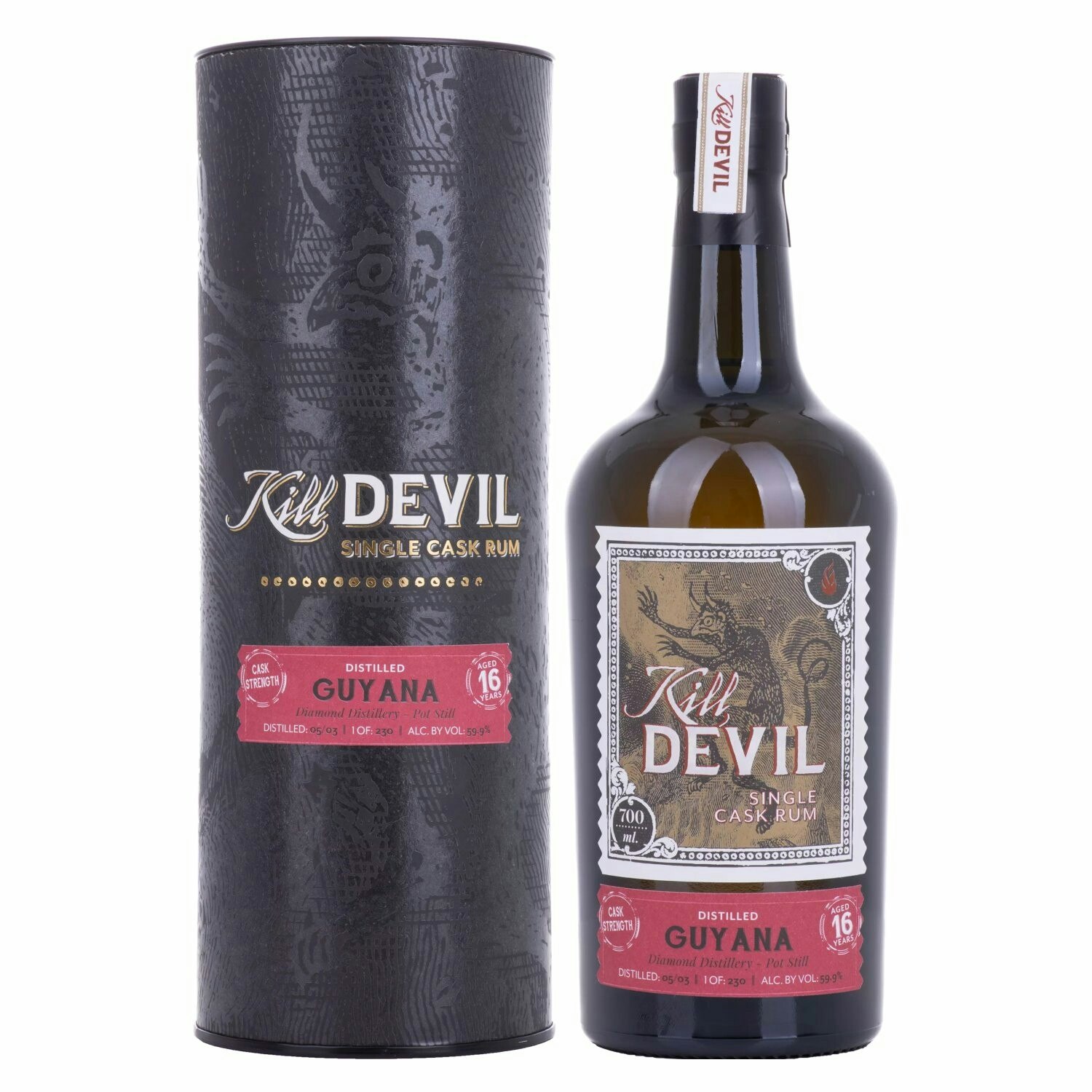 Hunter Laing Kill Devil Guyana 16 Years Old Single Cask Rum 2003 59,9% Vol. 0,7l in Giftbox