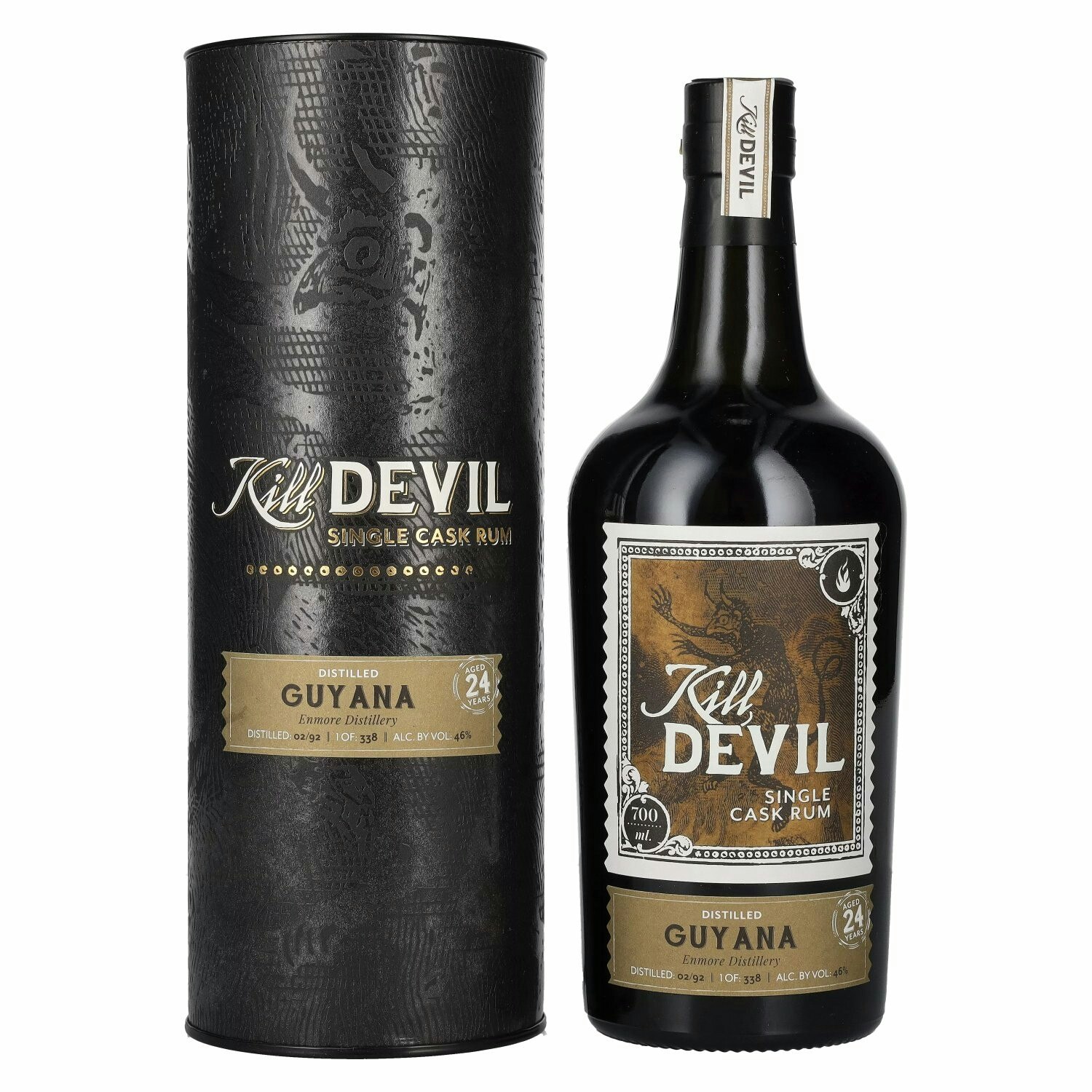 Hunter Laing Kill Devil Guyana 24 Years Old Single Cask Rum 1992 46% Vol. 0,7l in Giftbox