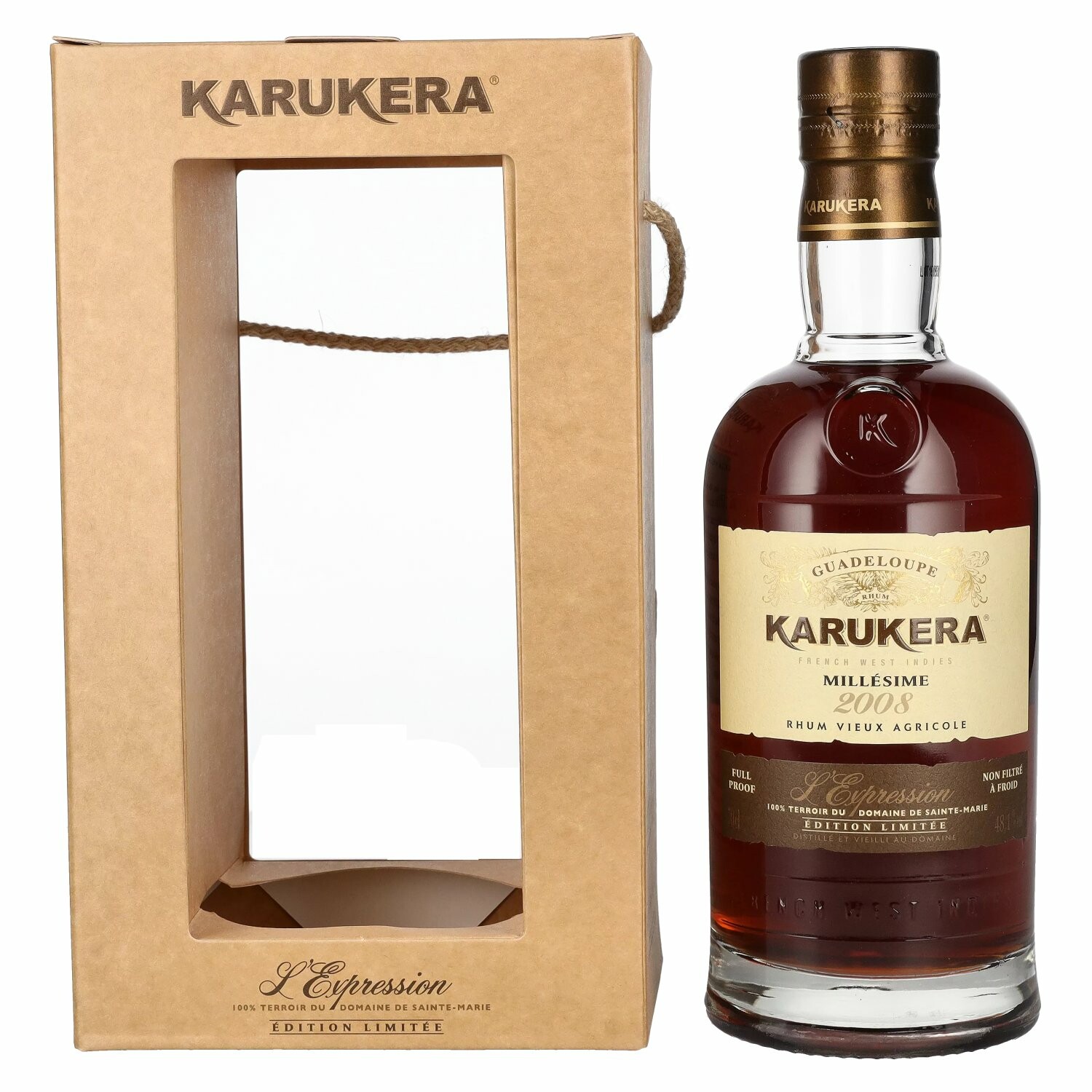 Karukera L'Expression MILLÉSIME Rhum Vieux Agricole 2008 48,1% Vol. 0,7l in Giftbox