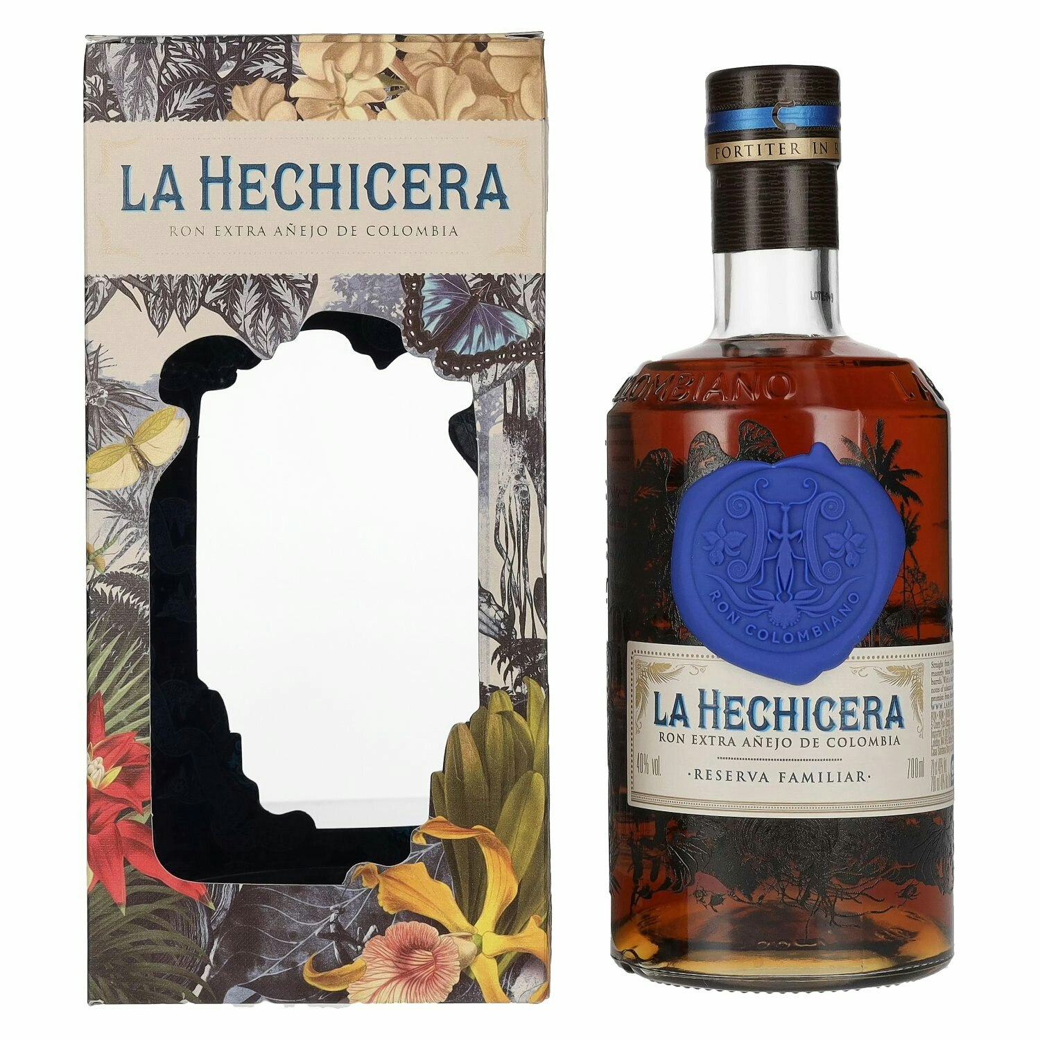 La Hechicera Ron Extra Añejo de Colombia RESERVA FAMILIAR 40% Vol. 0,7l in Giftbox