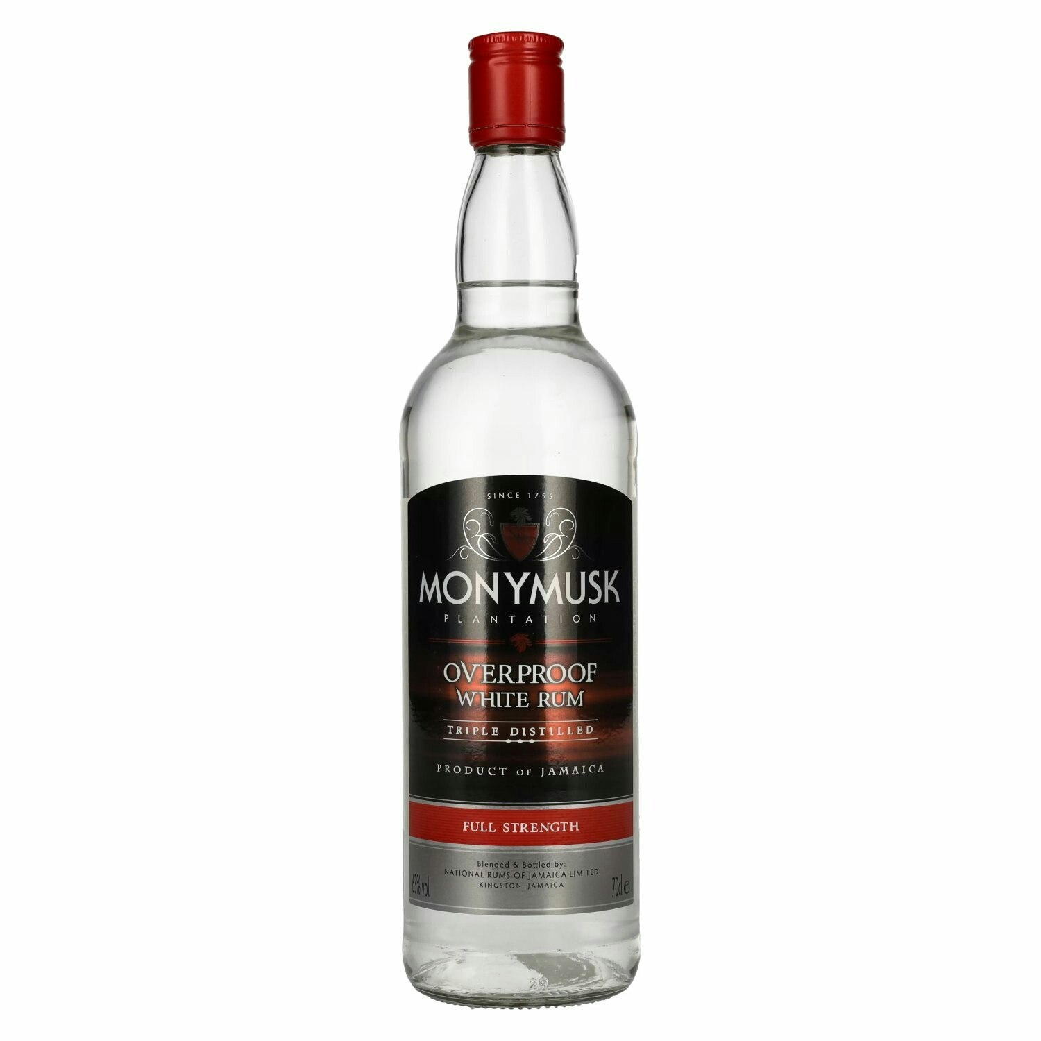 Monymusk Plantation OVERPROOF WHITE Rum 63% Vol. 0,7l